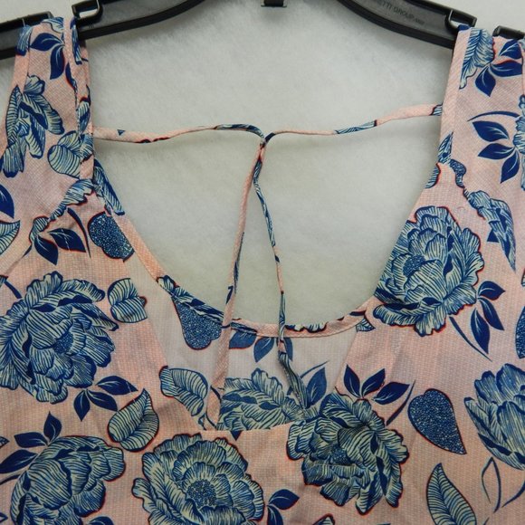KUT From The Kloth Cold Shoulder Floral Top Size M Pink Blue - Picture 8 of 9